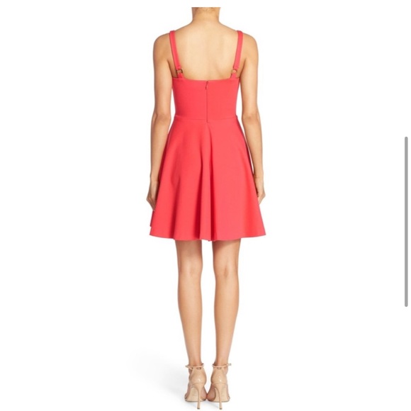 Amanda Uprichard Ponte Fit & Flare Dress Pink medium - Picture 3 of 13